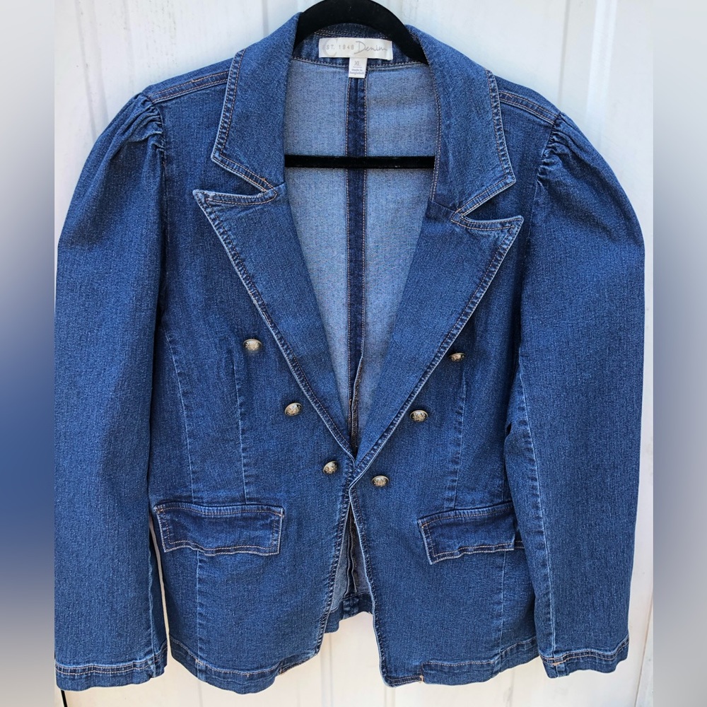Cato Denim Jean Blazer Jacket XL - 1X